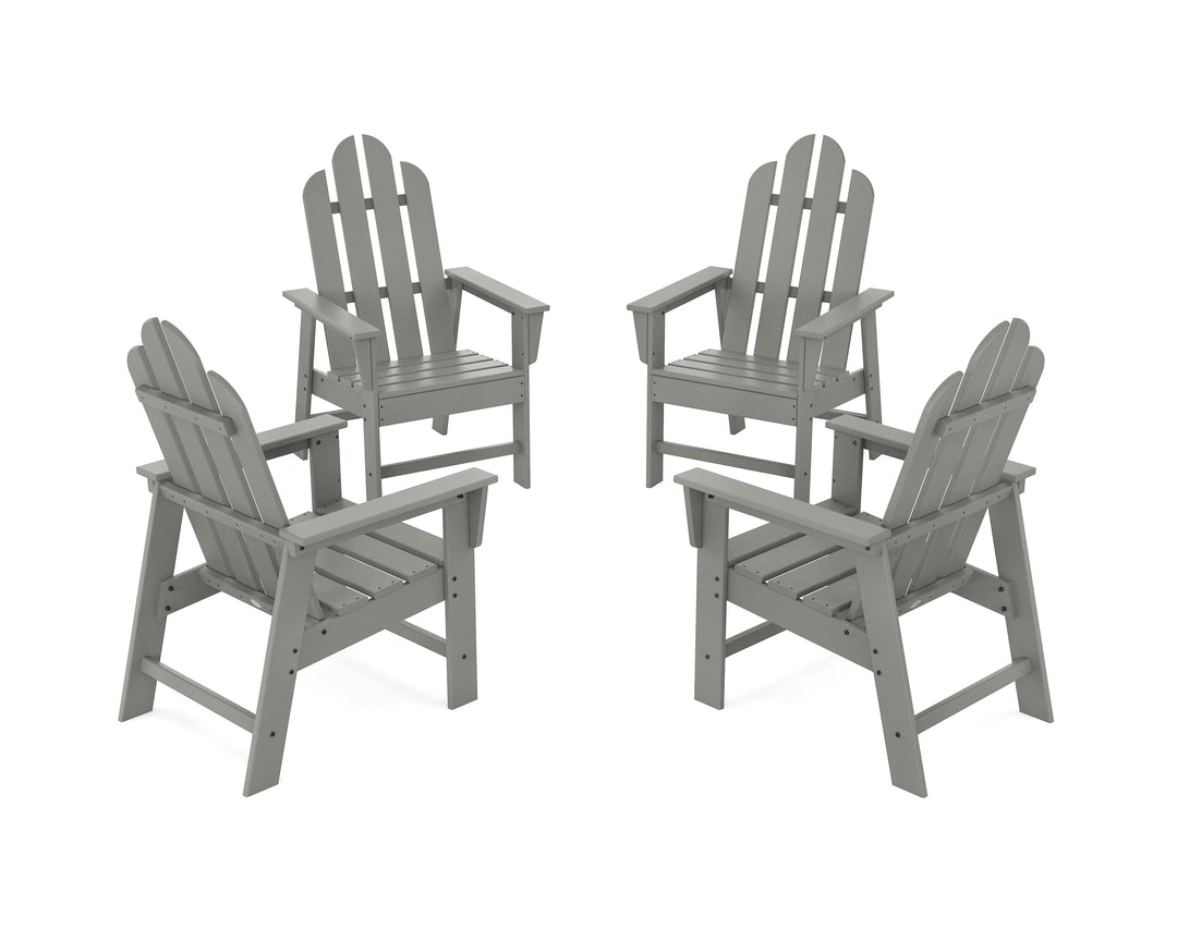 POLYWOOD® Long Island 4-Piece Upright Adirondack Conversation Set