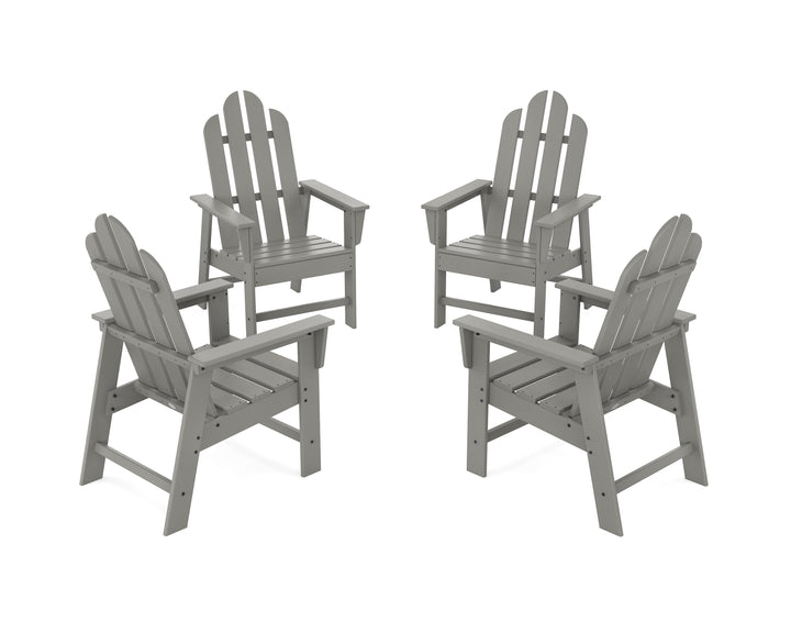 POLYWOOD® Long Island 4-Piece Upright Adirondack Conversation Set