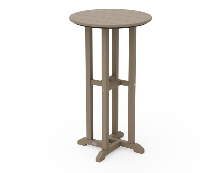 POLYWOOD® 24" Round Farmhouse Bar Bistro Table