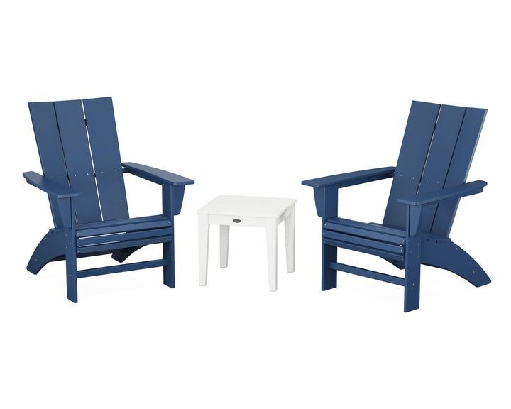 POLYWOOD® Modern 3-Piece Curveback  Adirondack Set