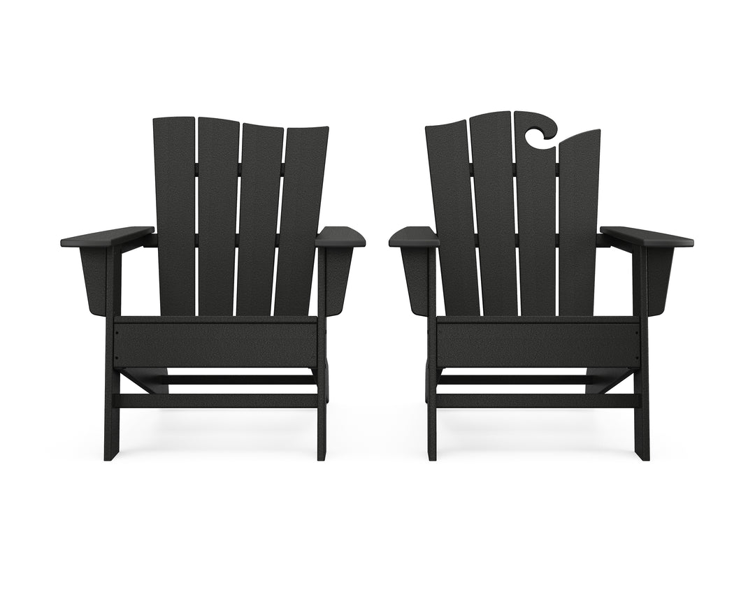 POLYWOOD® Wave 2-Piece Adirondack Set with The Wave Chair Left
