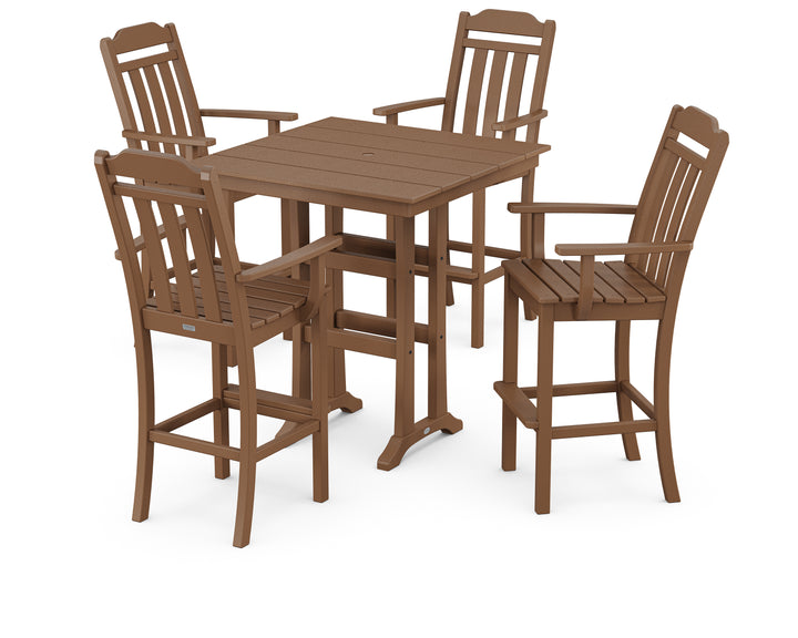 Country Living Cottage 5-Piece Farmhouse Bar Set with Trestle Legs