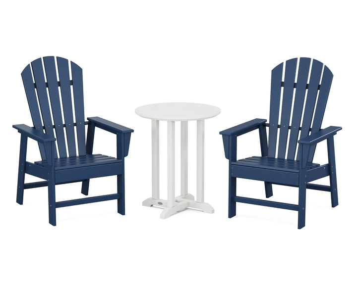 POLYWOOD® South Beach 3-Piece Round Farmhouse Bistro Dining Set