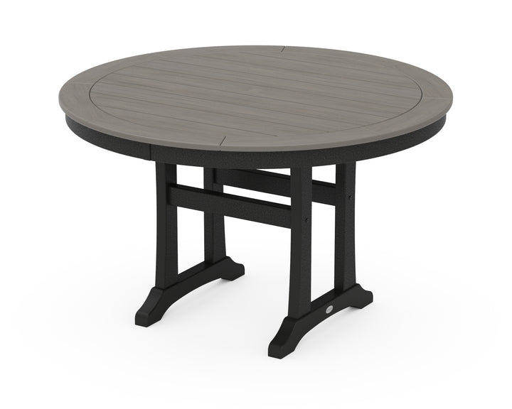 POLYWOOD® Nautical Trestle 48" Round Dining Table
