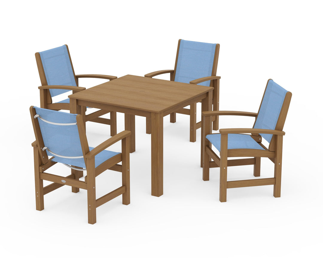POLYWOOD® Coastal 5-Piece Parsons Dining Set