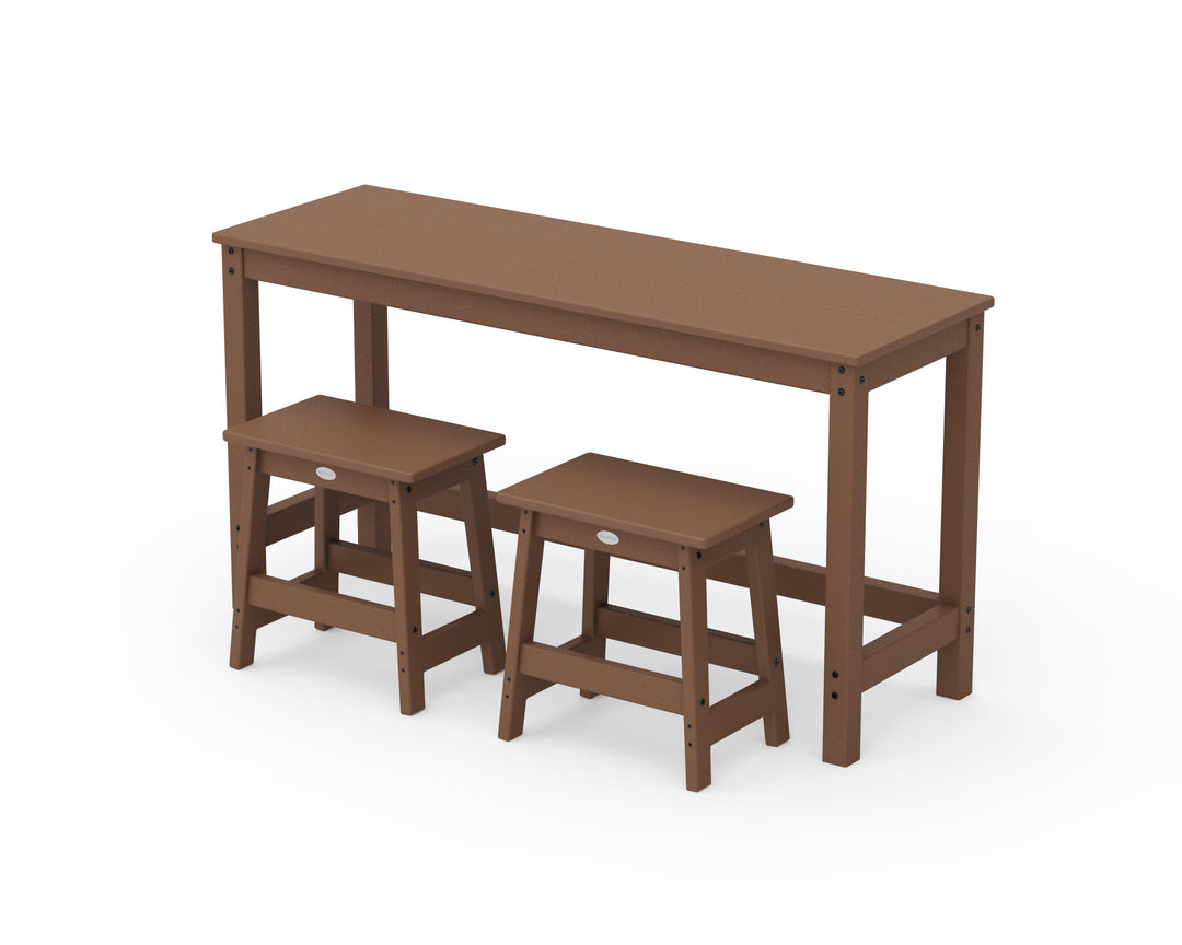 POLYWOOD® Modern Studio Stool 3-Piece Balcony Set