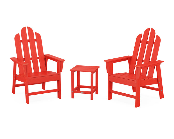 POLYWOOD® Long Island 3-Piece Upright Adirondack Chair Set