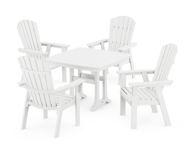 Nautical Adirondack 5-Piece Dining Set with Trestle Legs