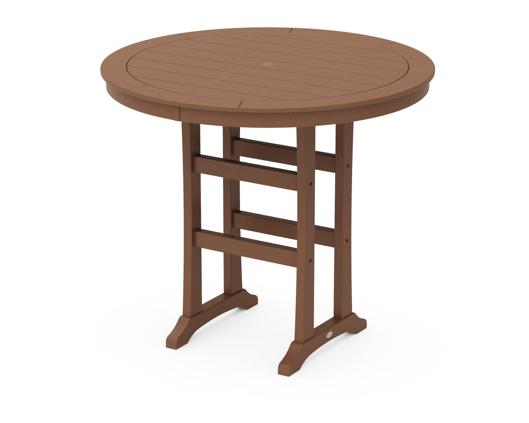 POLYWOOD® Nautical Trestle 48" Round Bar Table