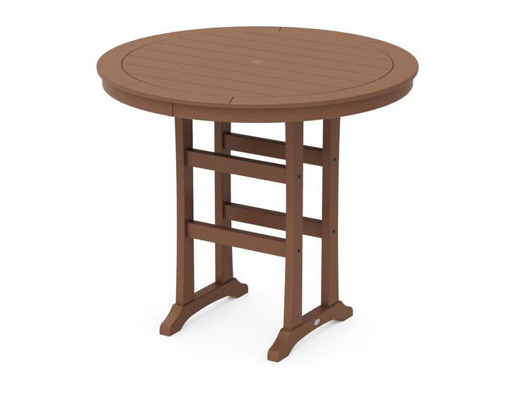 POLYWOOD® Nautical Trestle 48" Round Bar Table