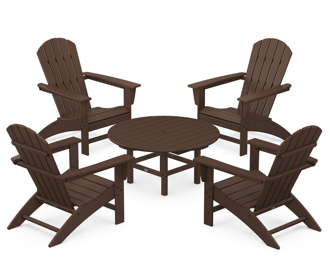 POLYWOOD® Nautical 5-Piece Adirondack Chair Conversation Set