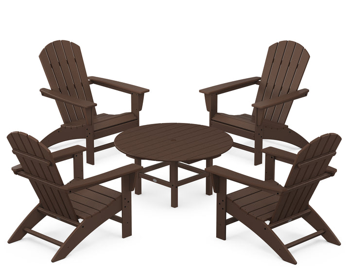 POLYWOOD® Nautical 5-Piece Adirondack Chair Conversation Set