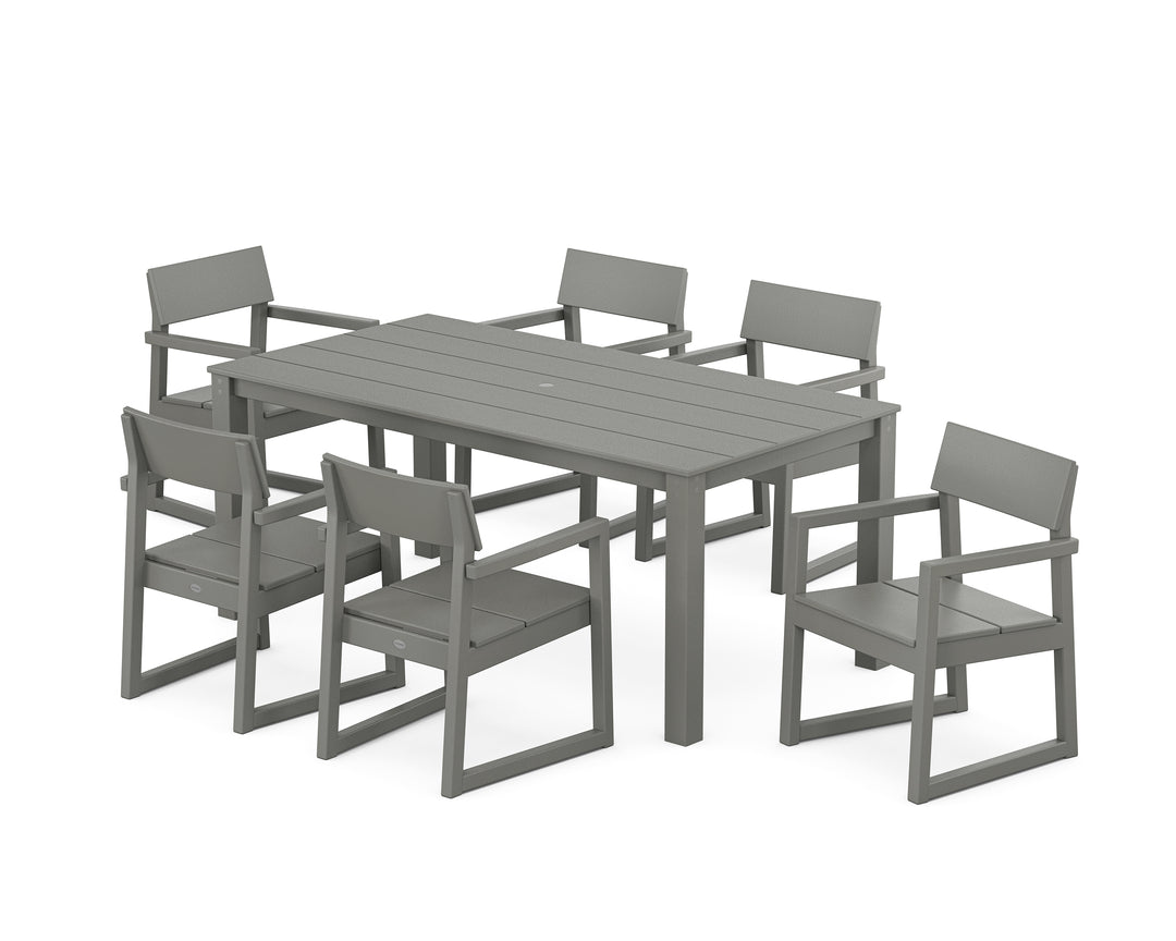 POLYWOOD® EDGE Arm Chair 7-Piece Parsons Dining Set