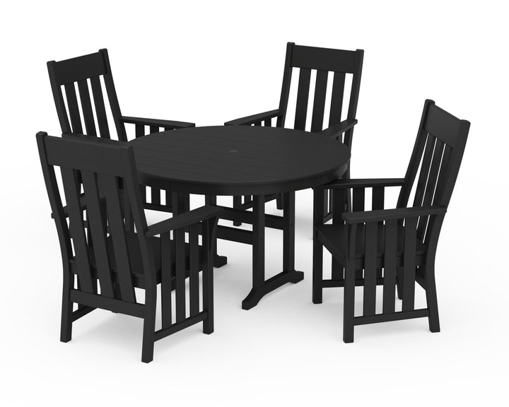 Martha Stewart by POLYWOOD® Acadia 5-Piece Round Farmhouse Dining Set