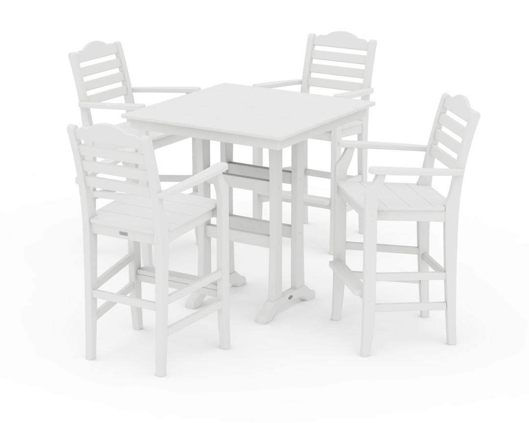 Draper James™ by  POLYWOOD® Savannah 5-Piece Farmhouse Bar Set with Trestle Legs