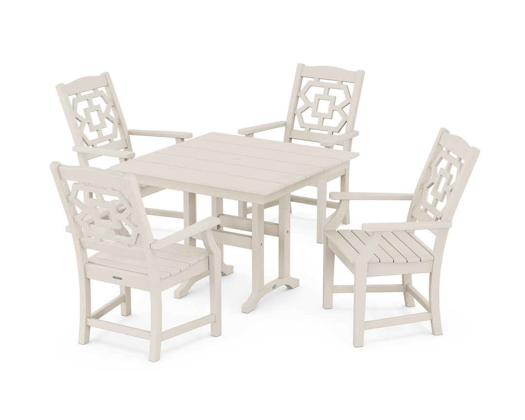 Martha Stewart by POLYWOOD® Chinoiserie 5-Piece Farmhouse Dining Set