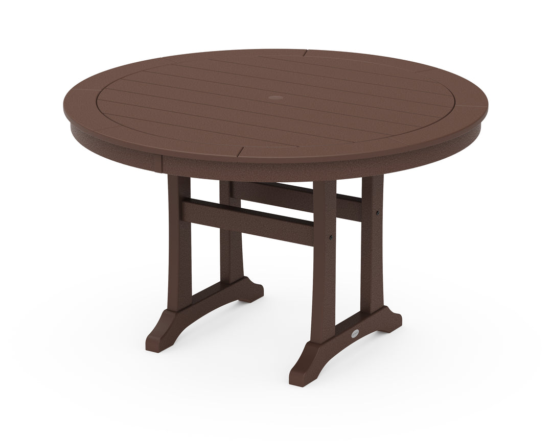POLYWOOD® Nautical Trestle 48" Round Dining Table