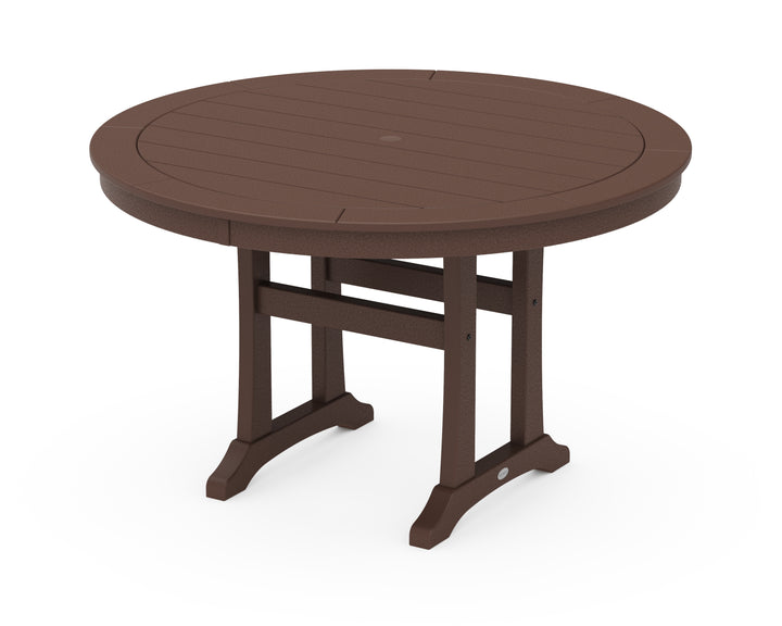POLYWOOD® Nautical Trestle 48" Round Dining Table