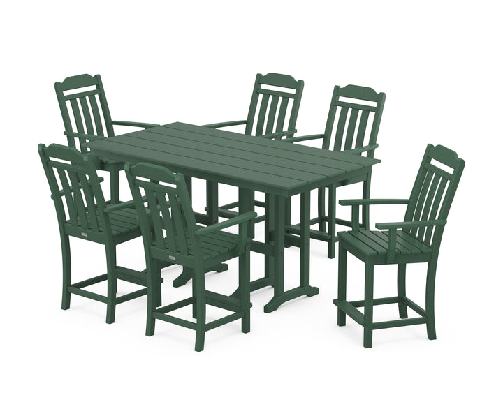 Country Living Cottage Arm Chair 7-Piece Farmhouse Counter Set