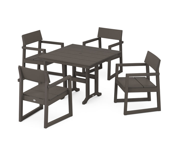 POLYWOOD® EDGE 5-Piece Farmhouse Dining Set