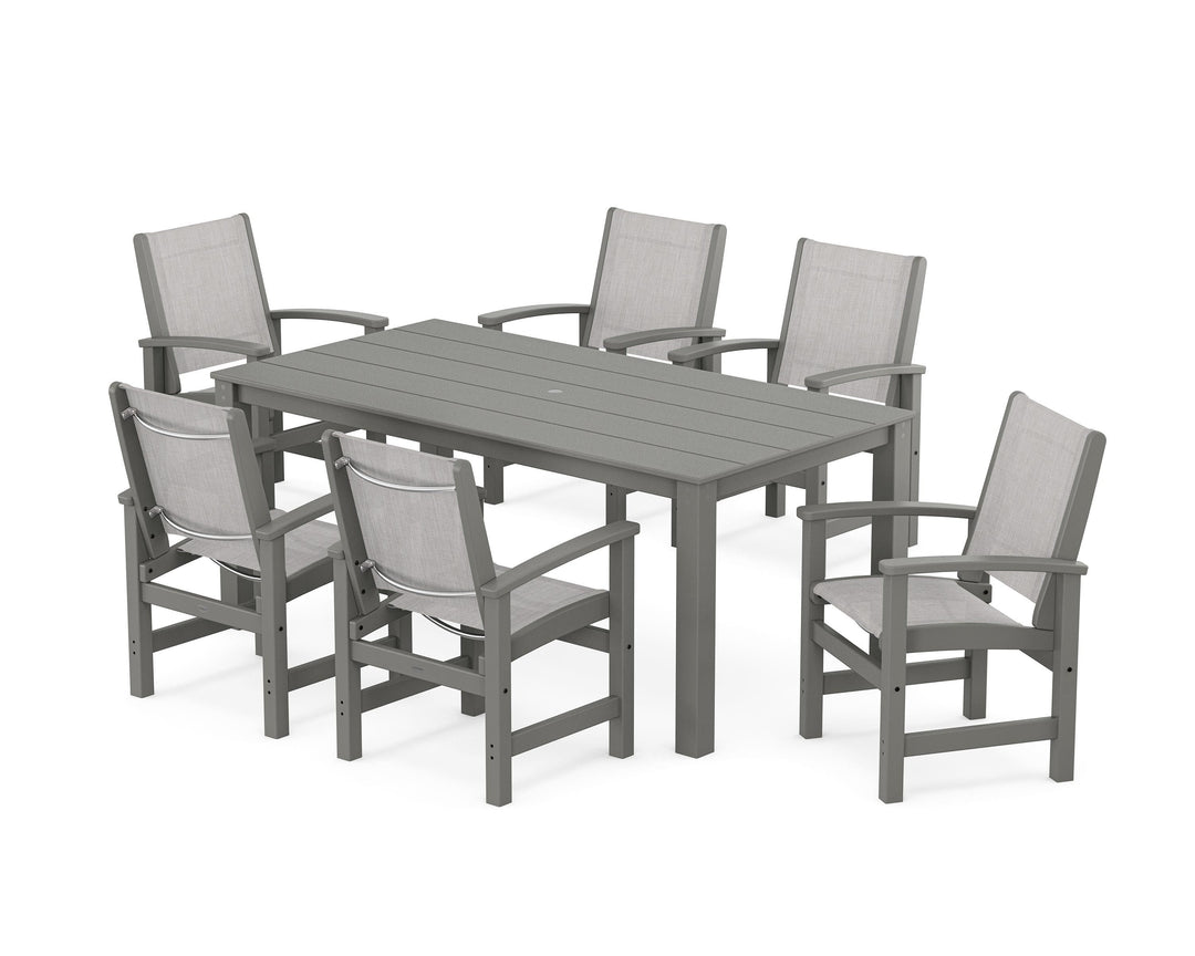 POLYWOOD® Coastal 7-Piece Parsons Dining Set