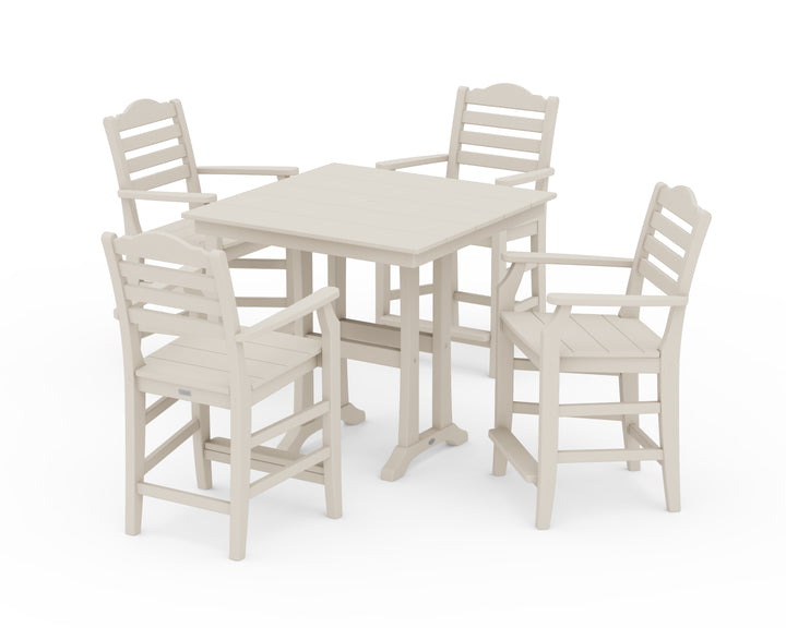 Draper James™ by  POLYWOOD® Savannah 5-Piece Farmhouse Counter Set with Trestle Legs