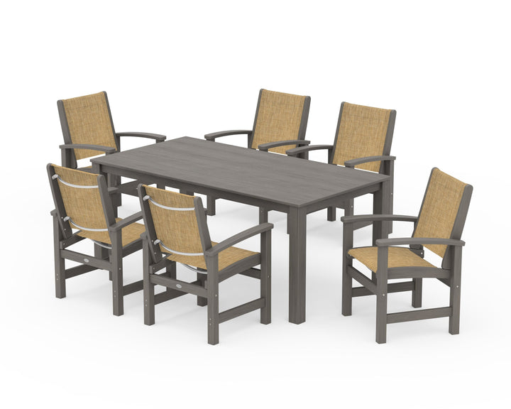 POLYWOOD® Coastal 7-Piece Parsons Dining Set