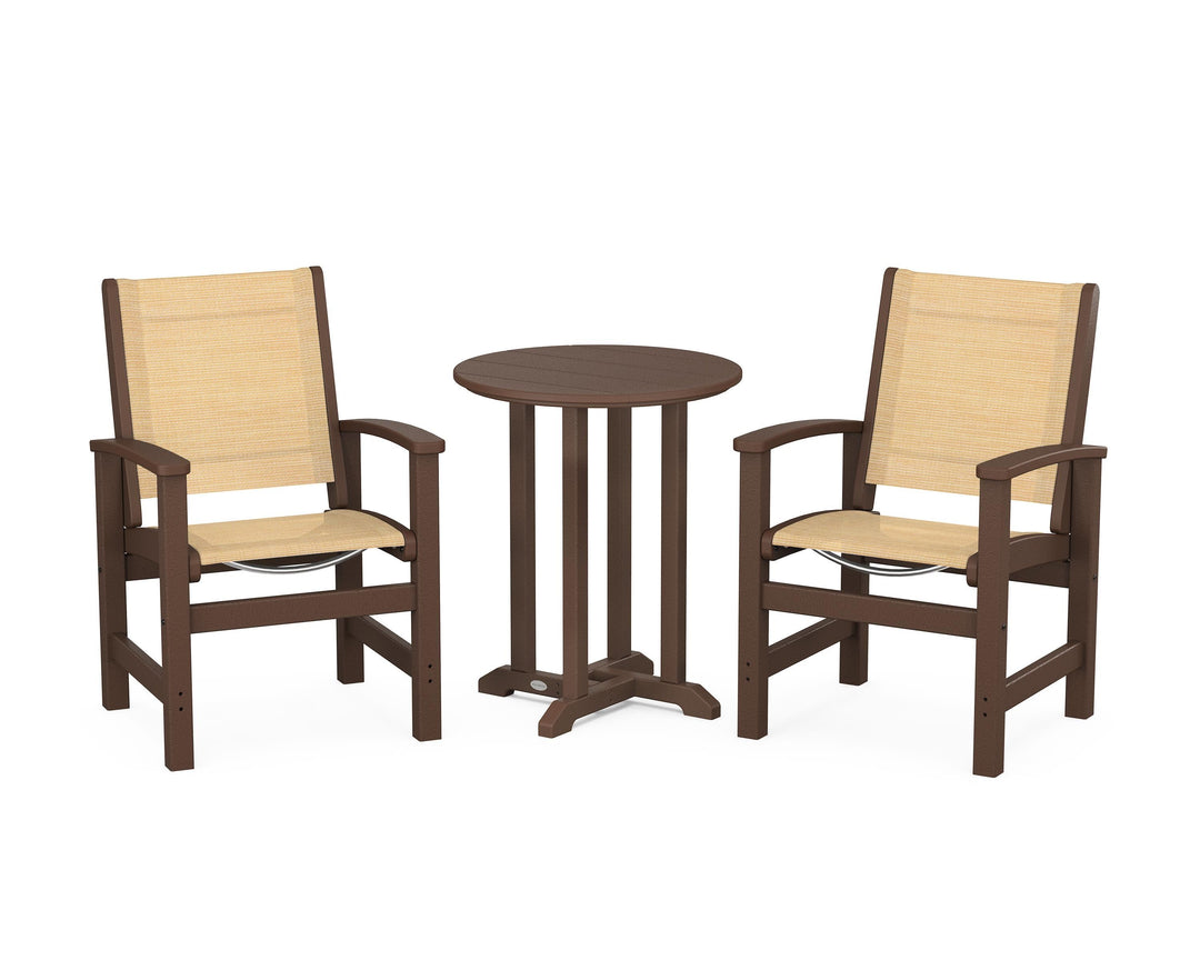 POLYWOOD® Coastal 3-Piece Round Bistro Dining Set