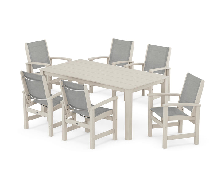 POLYWOOD® Coastal 7-Piece Parsons Dining Set