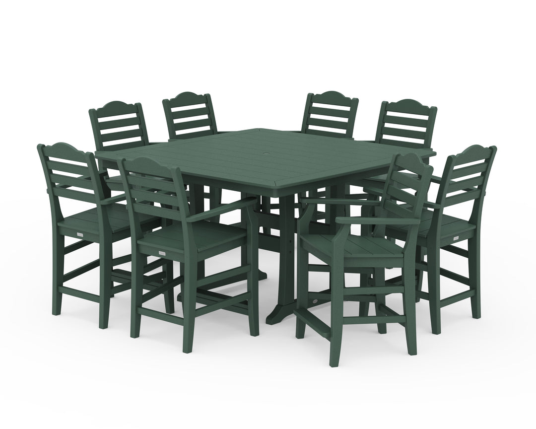 Draper James™ by  POLYWOOD® Savannah 9-Piece Square Counter Set with Trestle Legs