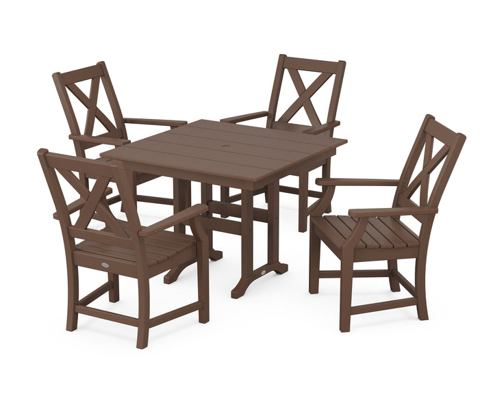 POLYWOOD® Braxton 5-Piece Farmhouse Dining Set