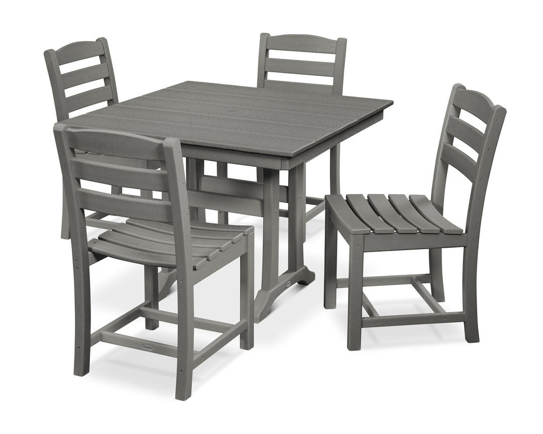 POLYWOOD® La Casa Café 5-Piece Farmhouse Trestle Side Chair Dining Set