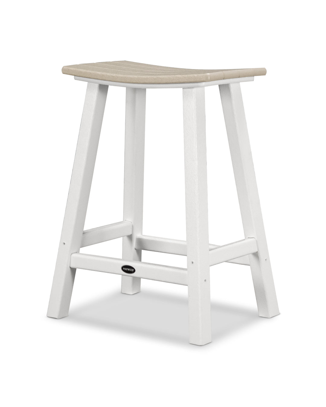 POLYWOOD® Contempo 24" Saddle Counter Stool