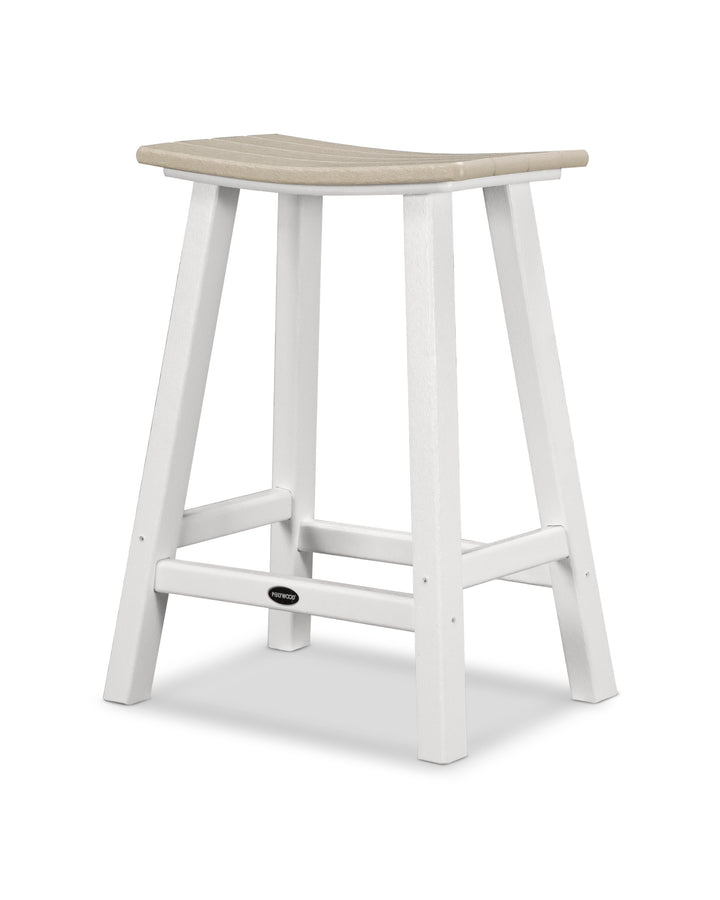 POLYWOOD® Contempo 24" Saddle Counter Stool