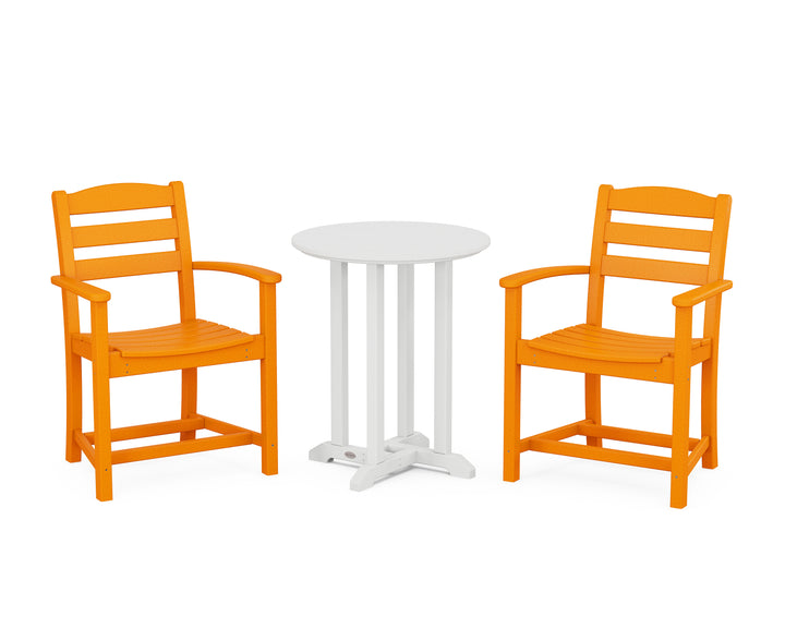 POLYWOOD® La Casa Café 3-Piece Round Bistro Dining Set