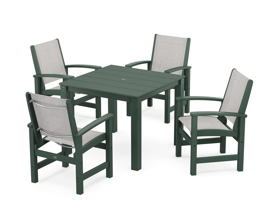 POLYWOOD® Coastal 5-Piece Parsons Dining Set