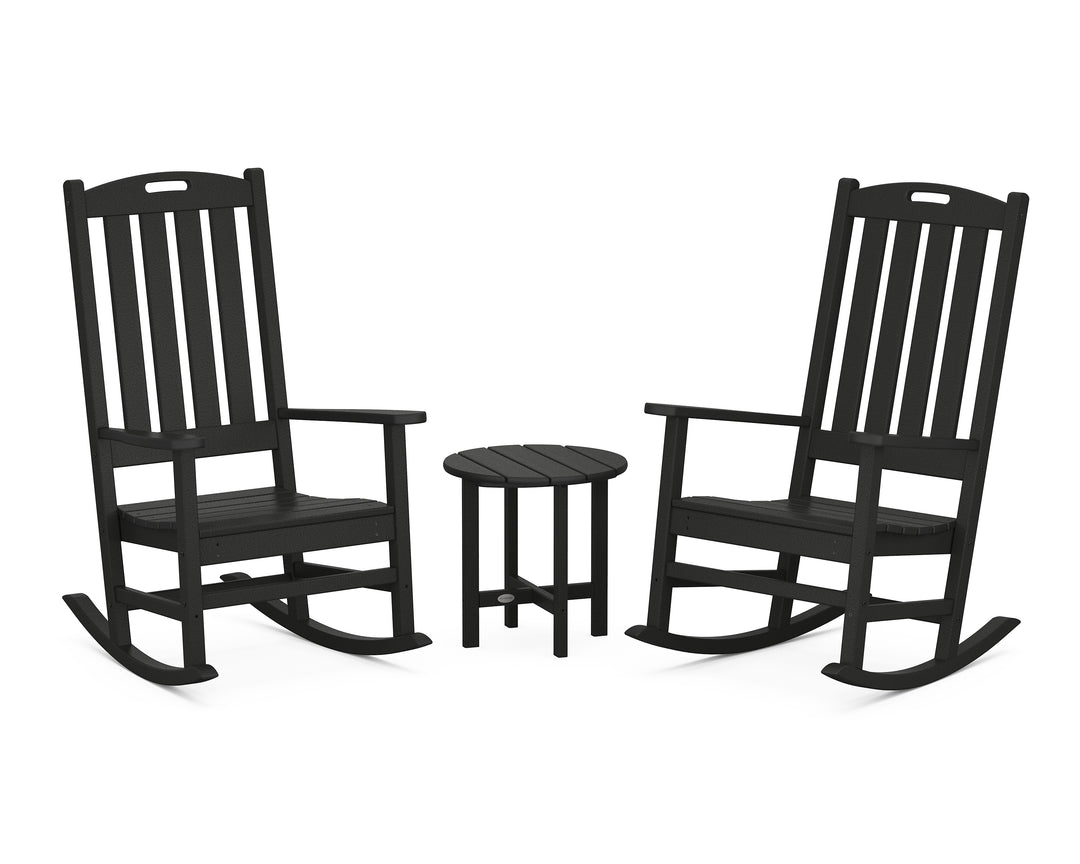 POLYWOOD® Nautical 3-Piece Porch Rocking Chair Set