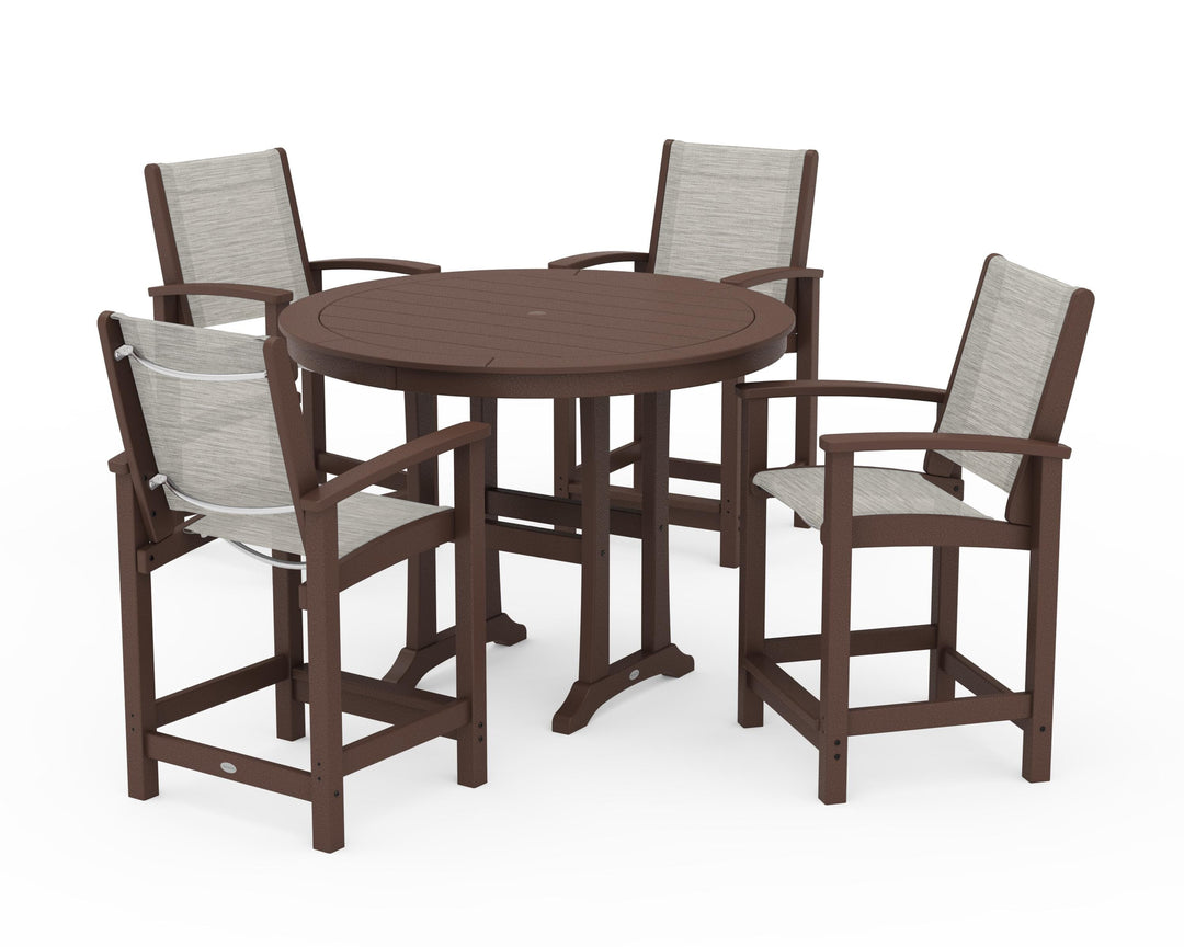 POLYWOOD® Coastal 5-Piece Counter Set