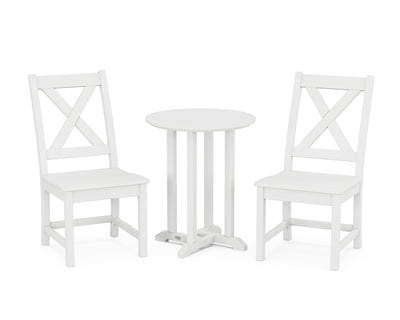 Braxton Side Chair 3-Piece Round Bistro Dining Set