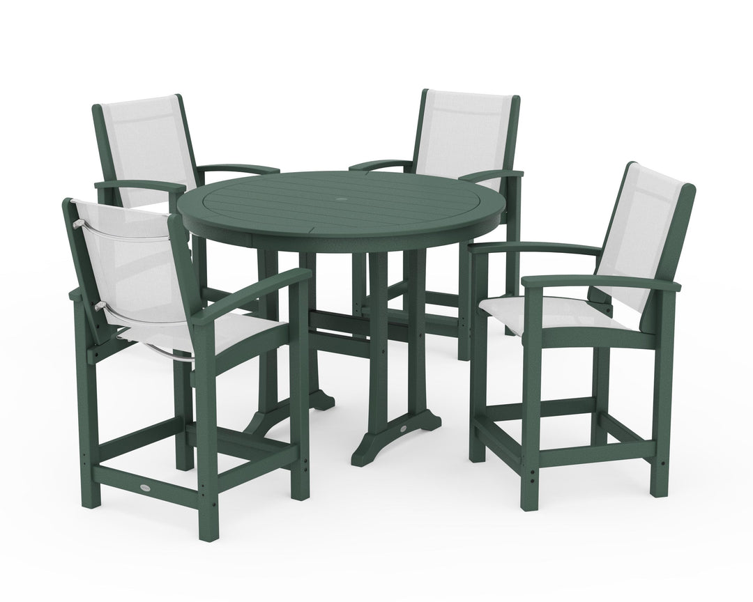 POLYWOOD® Coastal 5-Piece Counter Set