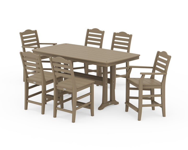 Draper James™ by  POLYWOOD® Savannah 7-Piece Counter Set with Trestle Legs
