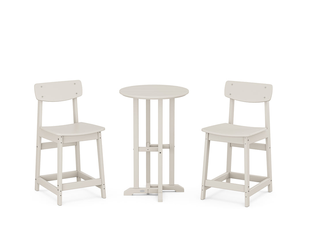POLYWOOD® Modern Studio Urban Chair 3-Piece Bistro Counter Set