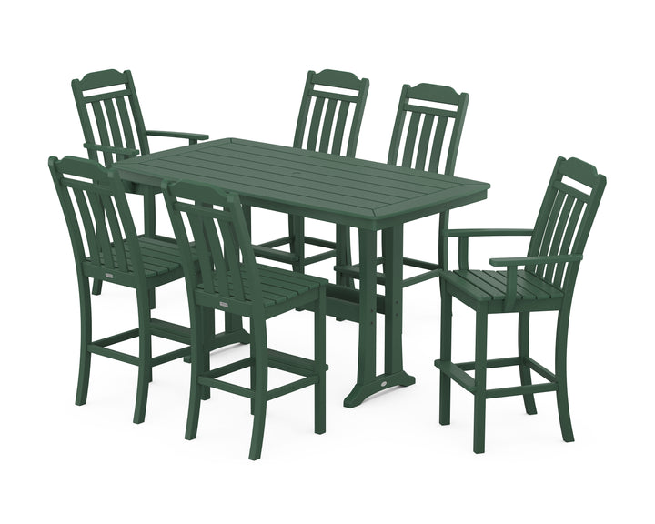 Country Living Cottage 7-Piece Bar Set with Trestle Legs