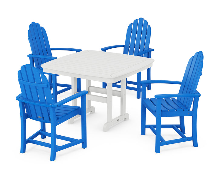 POLYWOOD® Classic Adirondack 5-Piece Dining Set with Trestle Legs