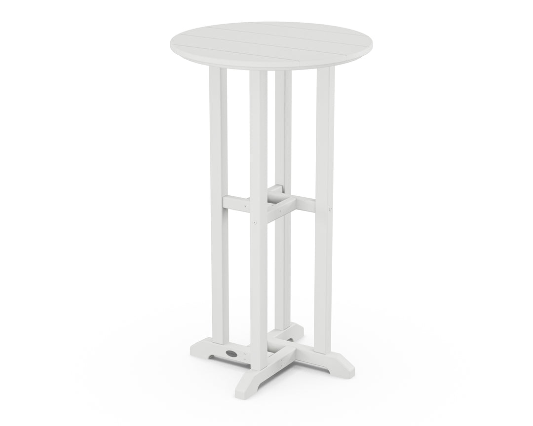 POLYWOOD® 24" Round Farmhouse Bar Bistro Table