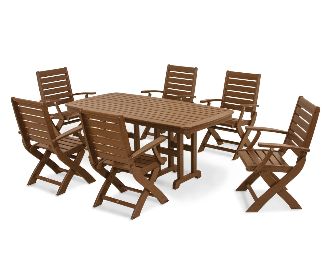 POLYWOOD® Signature Folding Chair 7-Piece Dining Set