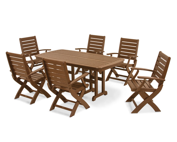 POLYWOOD® Signature Folding Chair 7-Piece Dining Set