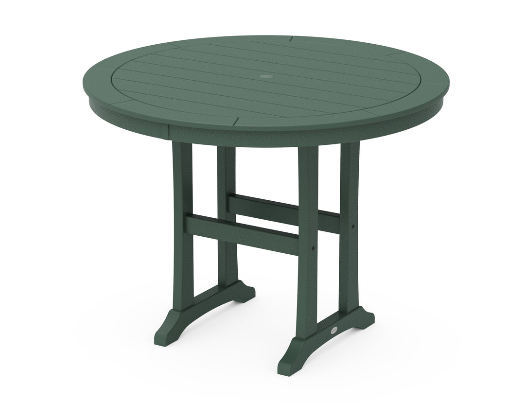 POLYWOOD® Nautical Trestle 48" Round Counter Table