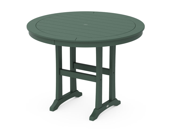 POLYWOOD® Nautical Trestle 48" Round Counter Table