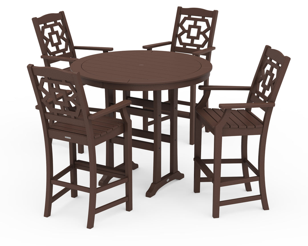 Martha Stewart by POLYWOOD® Chinoiserie 5-Piece Round Bar Set